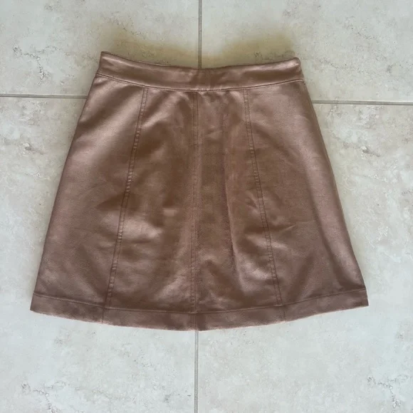 Aritzia Wilfred Free Tan Suede Skirt with Zip